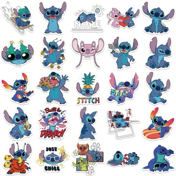 50 Pack Disney Stitch Vinyl Stickers - Picture 3 of 6